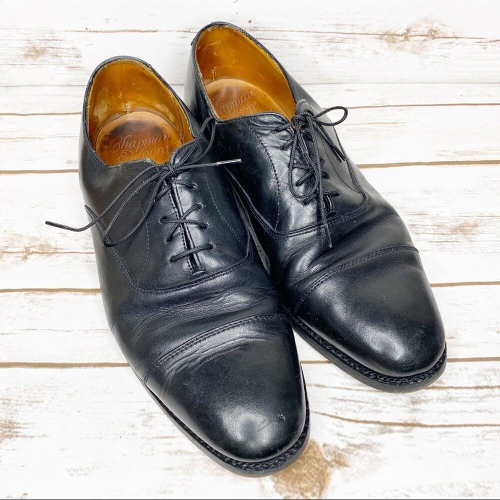 Men's Chapman & Moore Thomas Cap Oxford Black Shoe - Picture 2 of 8